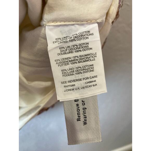 J.Crew Iridescent Sequence Linen Dress Size 0 - Picture 5 of 8